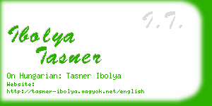 ibolya tasner business card